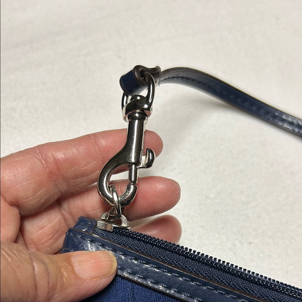 Coach Blue and Sequin Signature Wristlet! - Picture 6 of 7